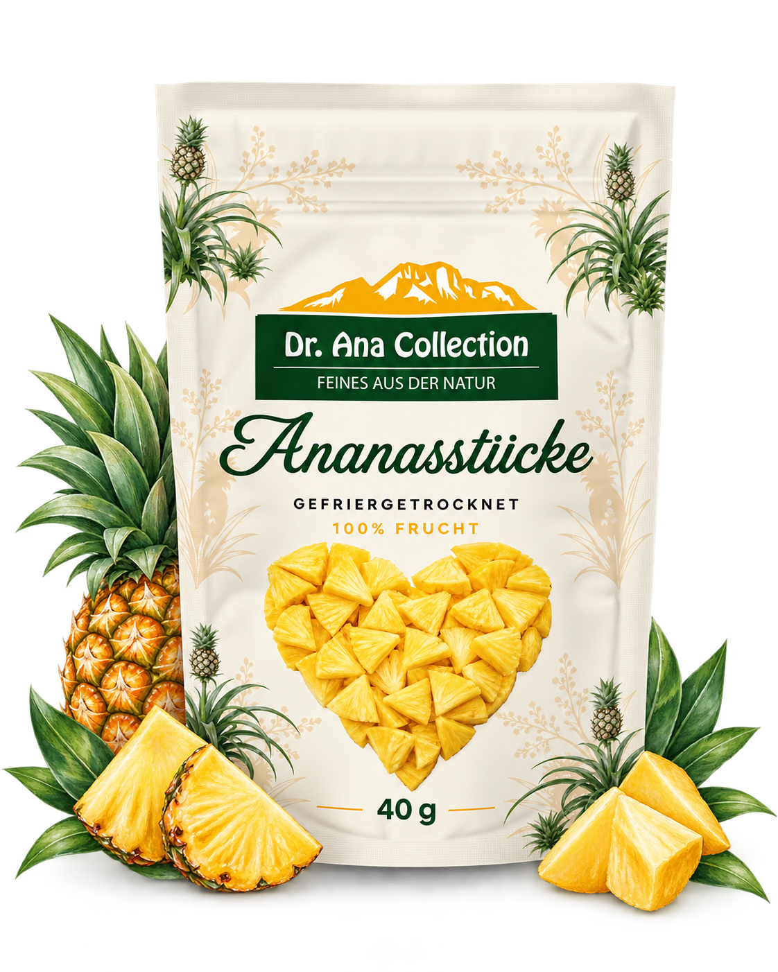 Gefriergetrocknete Ananas