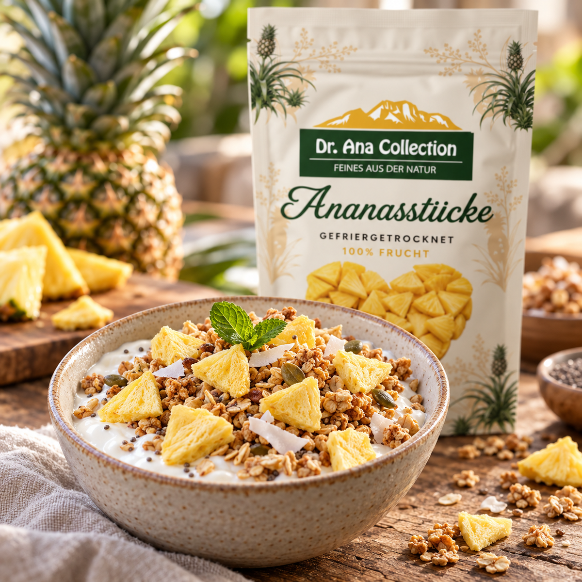 Gefriergetrocknete Ananas