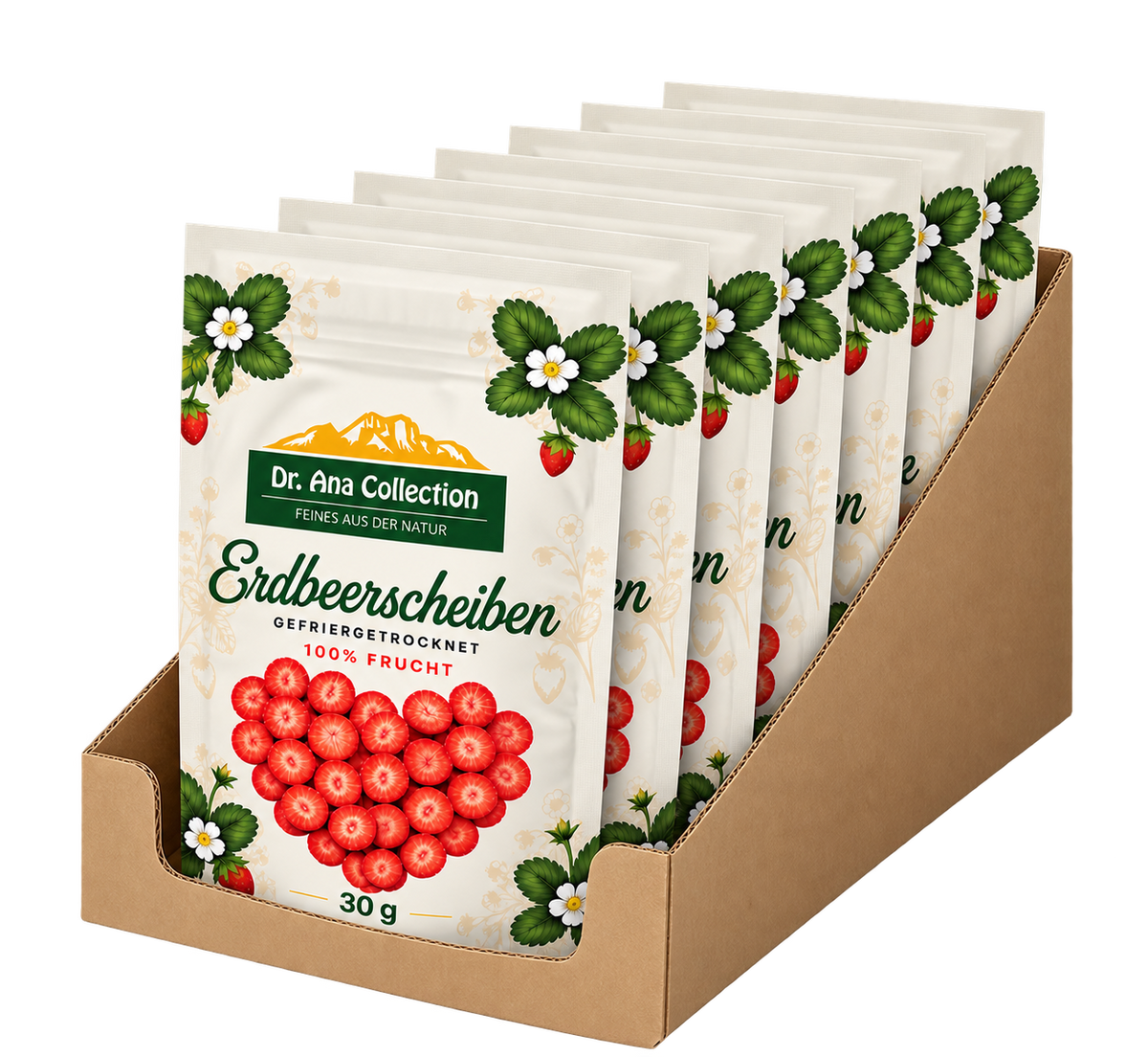 Gefriergetrocknete Erdbeere