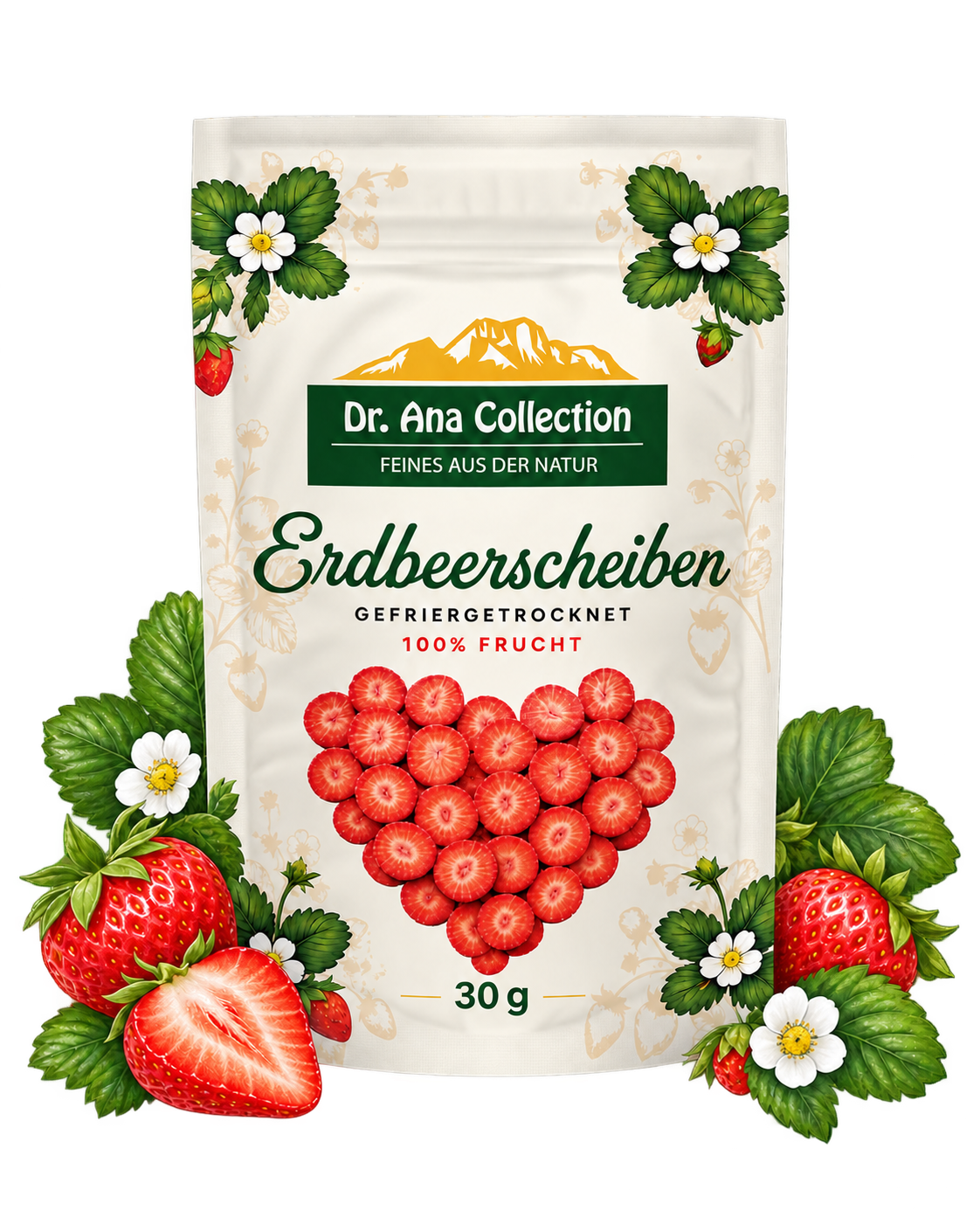 Gefriergetrocknete Erdbeere