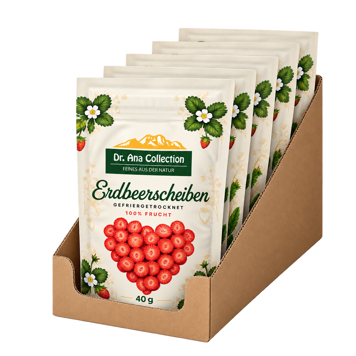 Gefriergetrocknete Erdbeere