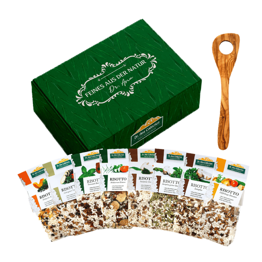 Risotto- Kochbox inkl. Olivenholzlöffel